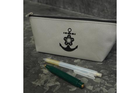 HUG森野艦船帆布ペンポーチ（イカリマーク）
