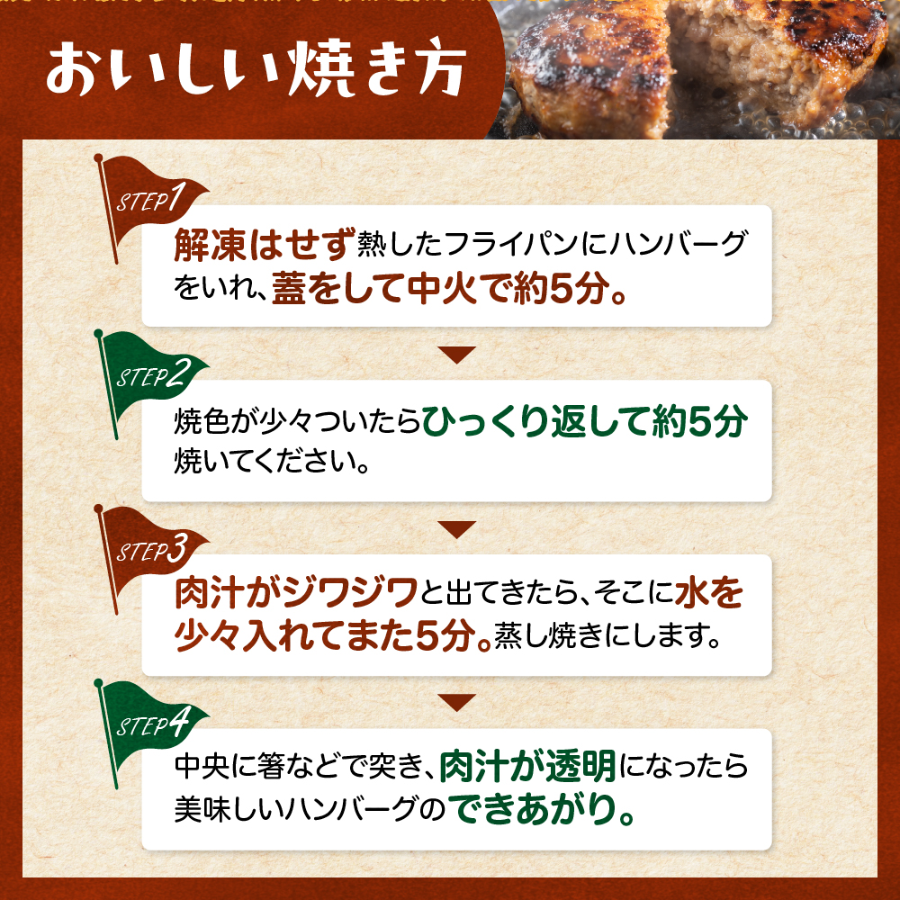 広島牛100％手ごねハンバーグ5個 ku217-001-r