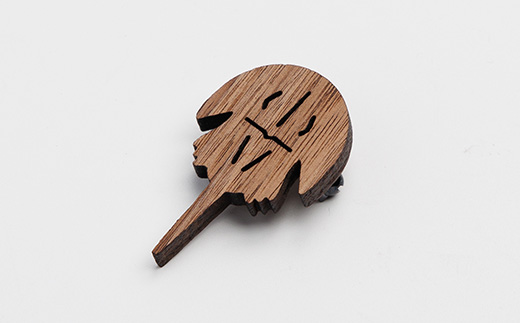 ブローチ　オジゾークリエイト　カブトガニブローチ 1個 ｜ 手作り 木製 ブローチ アクセサリー