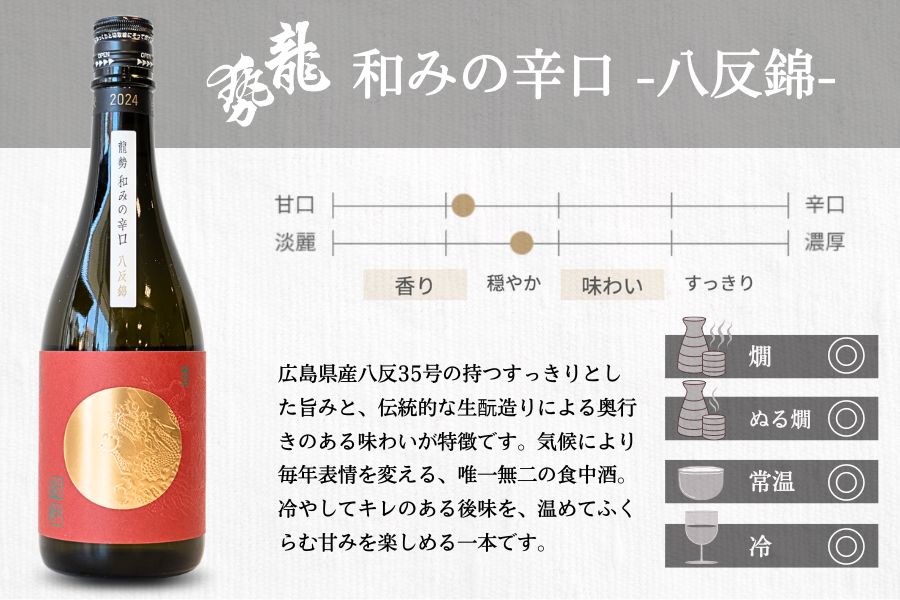 藤井酒造 純米のみくらべ 720ml×3本【日本酒 お酒 冷酒 純米酒 特別純米 龍勢 夜の帝王 笹ラベル 熱燗 燗酒 飲み比べ】
