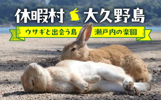 うさぎの島 1日1組限定 うさぎに囲まれる手ぶらキャンプ（夕食広島牛BBQ）ペア宿泊券（32,000円相当）