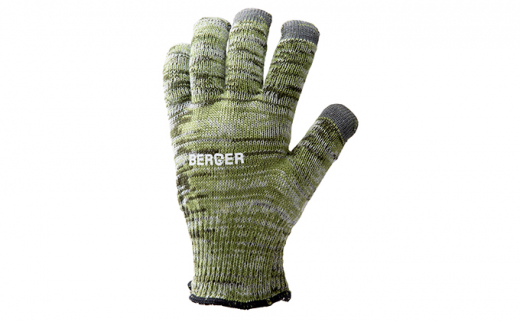 BG-3 ベルガー ヒートプロテクト グリーンカモ｜キャンプ アウトドア 手袋 グローブ 焚き火 耐熱 保護 カジュアル カモフラージュ タッチパネル対応 グリップ力 耐熱性 吸水性 熱を緩和