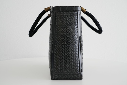 竹工芸品手提げバッグ（市松編み）