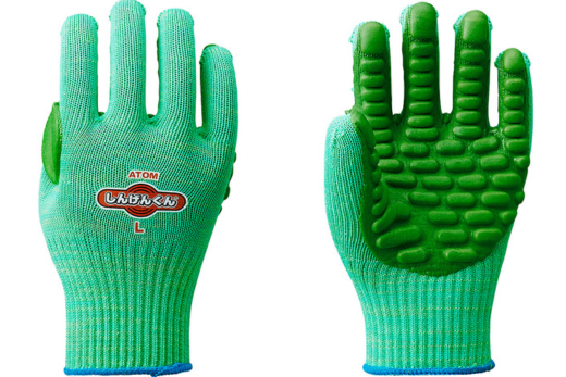 手袋 しんげんくん 2袋(2双)｜振動軽減 衝撃軽減 振動 衝撃 刈払機 削岩機 インパクト工具 すべり止め 通気性 通気 しんげん 防振 すべり止め サイズを選べる