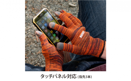 BG-2 ベルガー カットプロテクト オレンジカモ｜キャンプ アウトドア 手袋 グローブ 耐切創 保護 カジュアル カモフラージュ タッチパネル対応 耐切創性 切れにくい グリップ力 耐熱性