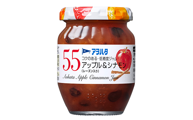 ジャム　いちご ／ 3種のミックス ／ アップル＆シナモン 各4瓶　55 ジャム 3種 12瓶（1瓶150g）　アヲハタ