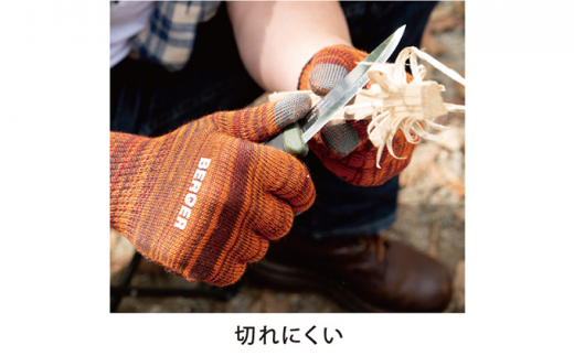 BG-2 ベルガー カットプロテクト オレンジカモ｜キャンプ アウトドア 手袋 グローブ 耐切創 保護 カジュアル カモフラージュ タッチパネル対応 耐切創性 切れにくい グリップ力 耐熱性