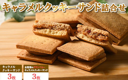 2種のキャラメルクッキーサンドの詰合せ6個入り【思いやり返礼品】