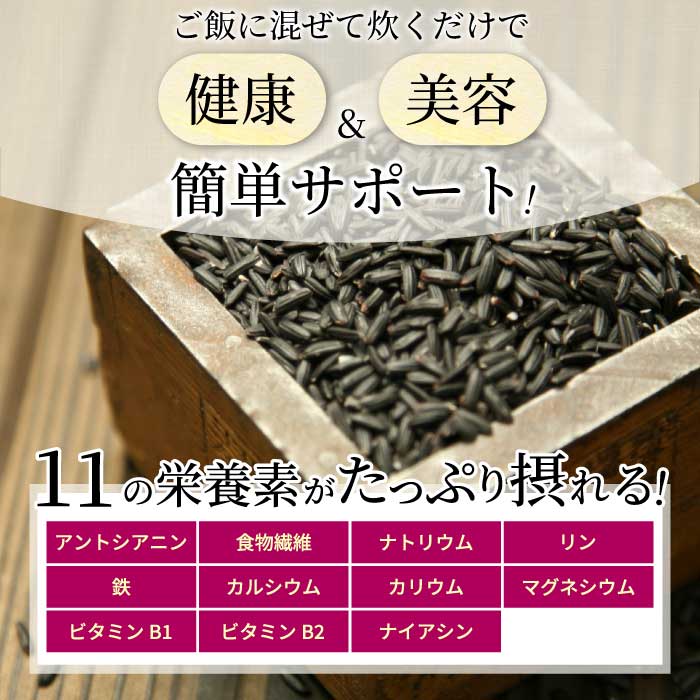 【安心！広島ブランド】広島県産 特別栽培 黒米 500g×1パック 国産 漆黒のサプリ 美容 健康 サプリメント 食物繊維 ミネラル ご飯 ごはん 227002