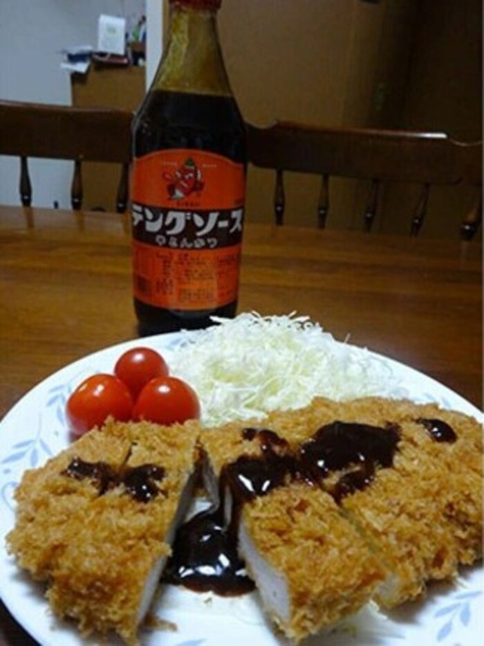 テングソース500Aセット(お好み×2本/半とん・ウスター各1本) 中間醸造 お好み焼き 焼きそば たこ焼き とんかつ 串揚げ 調味料 天狗 ソース お好みソース 001017