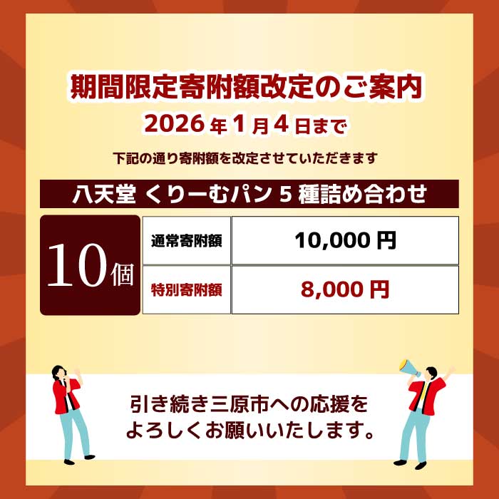 2026年1月4日まで≪特別寄附額≫【八天堂】とろけるくりーむパン 10個詰合せ (5種×2個) クリームパン 菓子パン スイーツ カスタード 生クリーム チョコレート 抹茶 フローズン 冷凍 ギフト すいーつ 015014