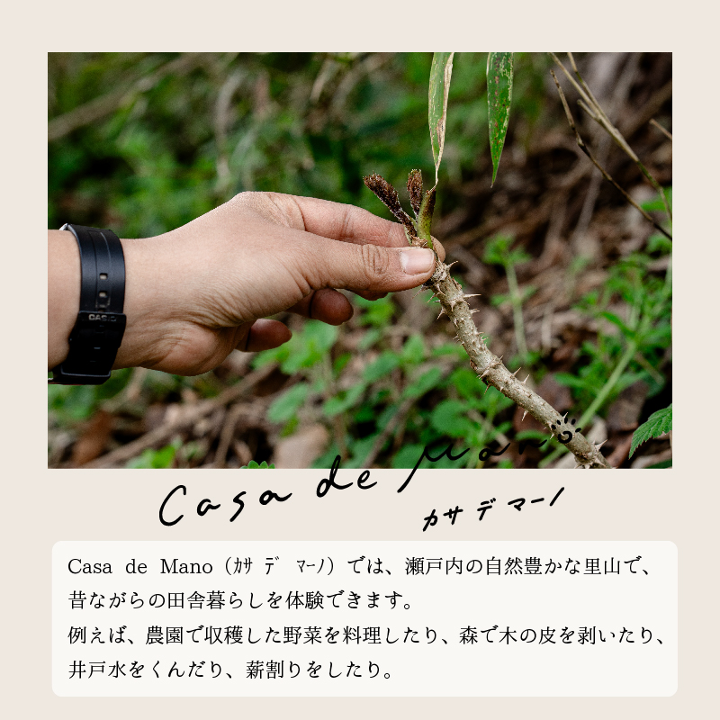 ［1日1組限定！]　広島の里山でゆったりと過ごす築120年の古民家「Casa de Mano」宿泊券　ペット同伴ok 田舎暮らし体験 一泊2日 夕朝食事付 貸切 1～4名様 広島空港から車で25分 チケット  自分探し 民泊 広島県 山暮らし 157002