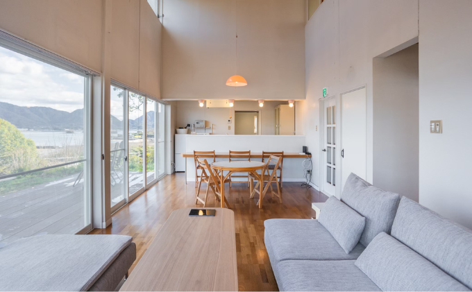 瀬戸内島旅の拠点！絶景で癒される1日1組限定バレルサウナ付きゲストハウス１棟貸し宿泊券100,000円分/キッチン・Wi-Fi・無料駐車場あり 062012