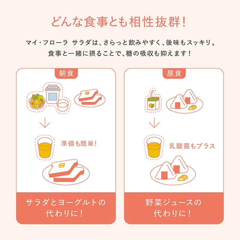 マイ・フローラ サラダ 700ml × 2本 2週間分 野村乳業 104005