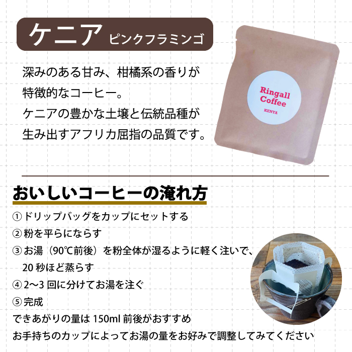 【自家焙煎】ドリップバックコーヒー 10個セット ５種飲み比べ 珈琲 ブレンド パック 広島県 三原市194002