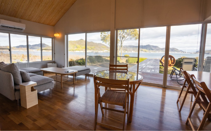 瀬戸内島旅の拠点！絶景で癒される1日1組限定バレルサウナ付きゲストハウス１棟貸し宿泊券100,000円分/キッチン・Wi-Fi・無料駐車場あり 062012