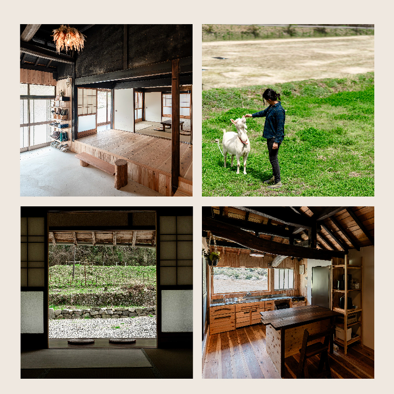 ［1日1組限定！]　広島の里山でゆったりと過ごす築120年の古民家「Casa de Mano」宿泊券　ペット同伴ok 田舎暮らし体験 一泊2日 夕朝食事付 貸切 1～4名様 広島空港から車で25分 チケット  自分探し 民泊 広島県 山暮らし 157002