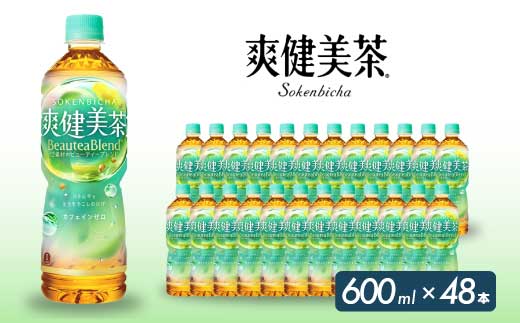 爽健美茶 PET 600ml×48本(24本×2ケース)  お茶 飲料 ソフトドリンク カフェインゼロ ペットボトル 箱買い まとめ買い 備蓄 災害用 014058