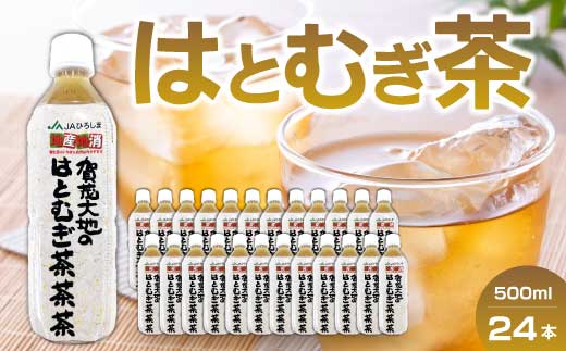 加茂大地のはとむぎ茶茶茶 ペットボトル 500ml×24本入り 国産 健康茶 美容 はとむぎ ハトムギ ハト麦 はと麦 日本茶 まとめ買い 061003