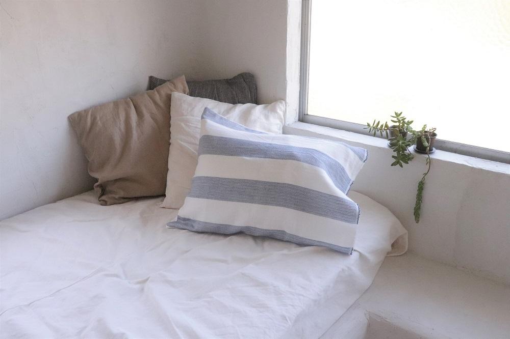 ダブルガーゼ・リバーシブル枕カバー オーガニックコットン100％【寝具 枕 柔らかい 肌に優しい ガーゼ生地 おすすめ 広島県 尾道市】