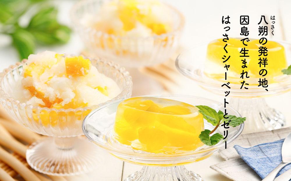 因島のはっさくシャーベット(未凍結）とゼリーの詰め合わせB （シャーベット12個、ゼリー5個）【17個セット ひろしま銘菓 八朔 はっさくゼリー スウィーツ 菓子 贈り物 土産 広島県 尾道市】