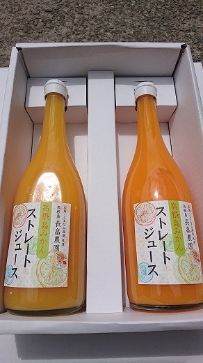 濃厚ですっきりとした味わいの柑橘100％ジュース2本入り長畠農園 ストレートジュース【 2本詰め合わせ 720ml×2本 ふるさと納税 果汁 100％ みかんジュース 2本 詰め合わせ】