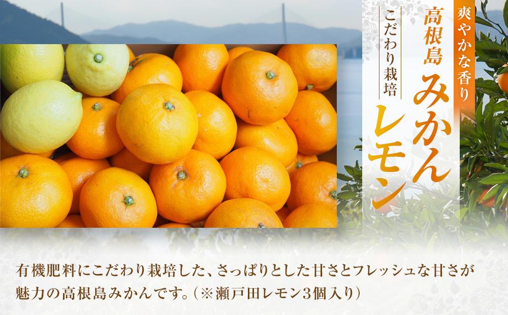 こだわり栽培　高根島みかん 5kg  レモン3個入り ＜2025年11月下旬より発送開始＞【フルーツ 果物 青果 柑橘 オレンジ 瀬戸田レモン 国産 有機 広島県 尾道市】