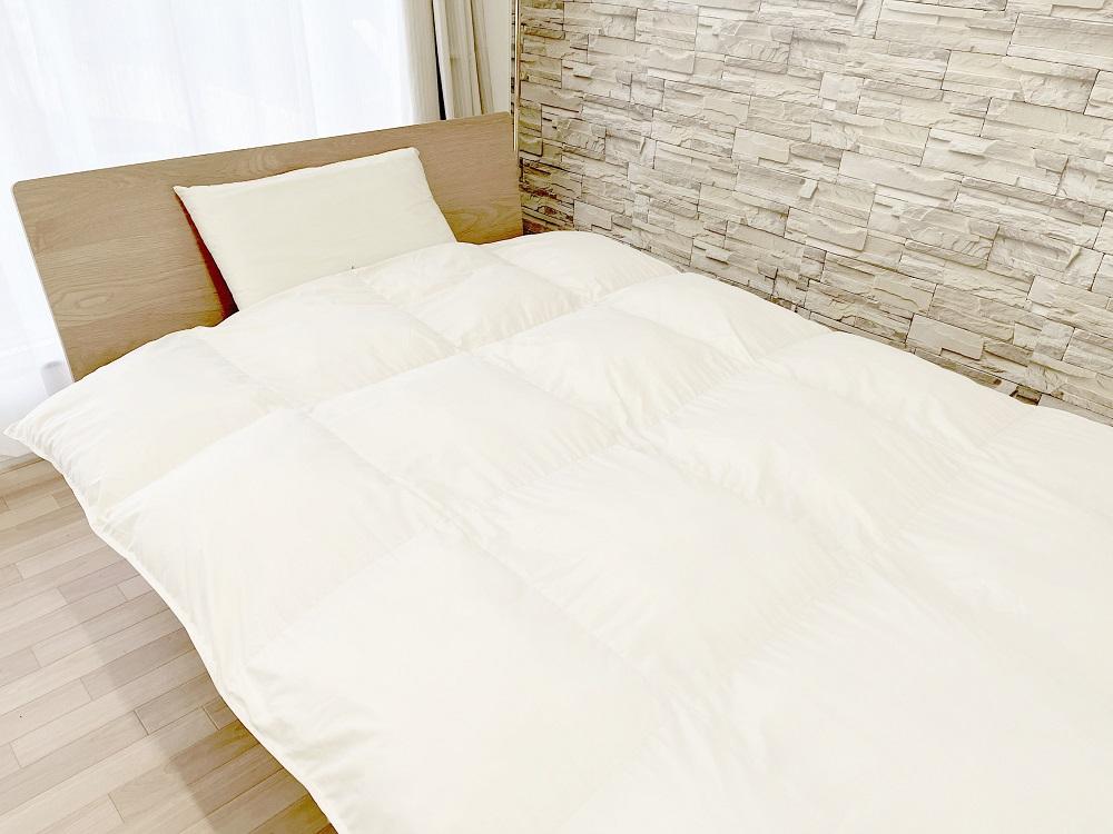 おのみちdown　羽毛合い掛け　中厚ふとん（S)【アイボリー】