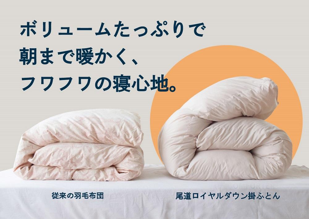 おのみちロイヤルdown 羽毛合い掛ふとん（S）