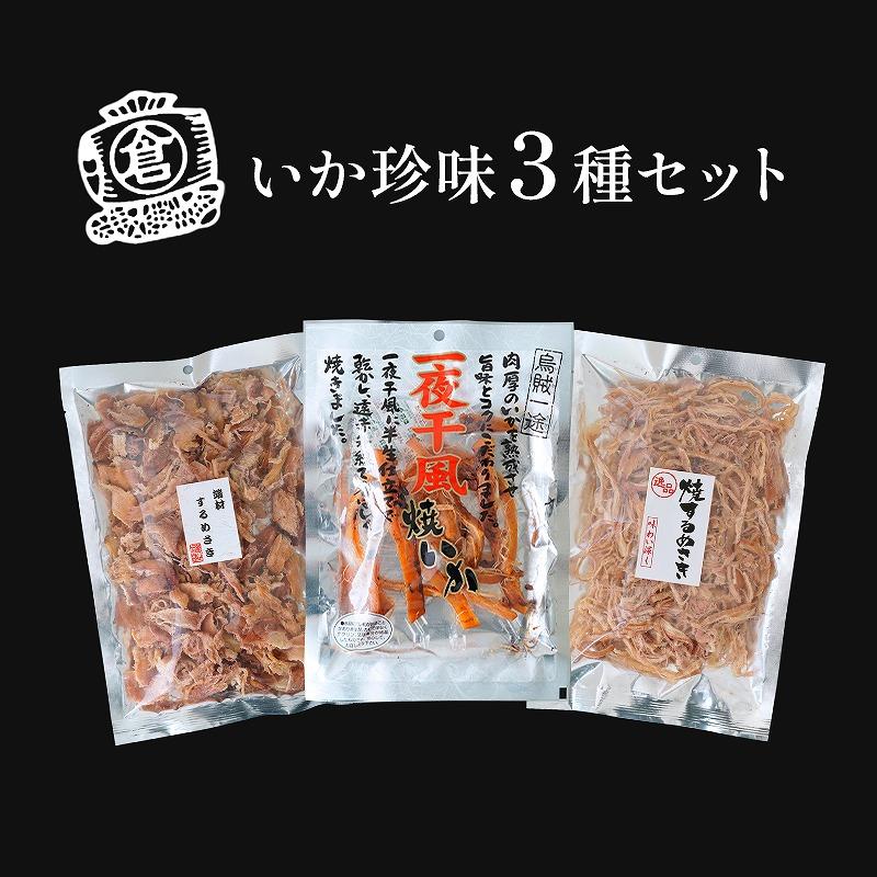 いか珍味３種セット　おつまみ ギフトセット プレゼント つまみセット ギフト 人気 珍味 種類豊富 バラエティ  贈り物 贈答 手土産 酒の肴【魚 お魚 さかな 食品 人気 おすすめ】