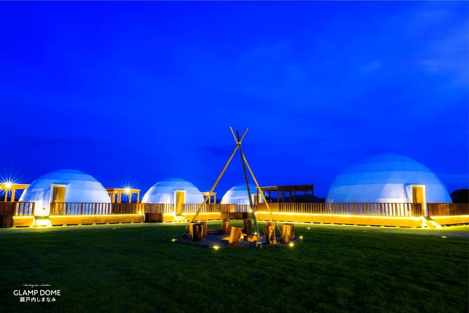 グランドーム瀬戸内しまなみ　グランピング宿泊ギフト券（3000円分）【宿泊券 旅行 クーポン チケット トラベル しまなみ海道 リゾート グランピング 広島県 尾道市】