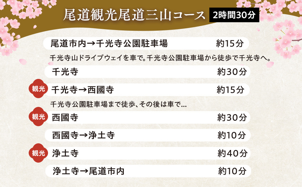 尾道観光尾道三山コース2時間半