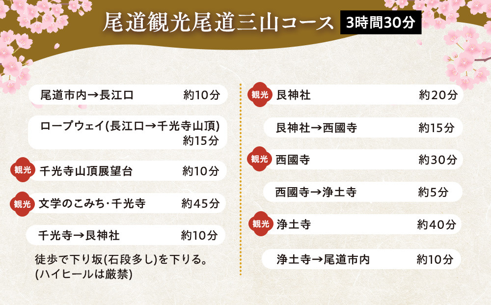 尾道観光尾道三山コース3時間半