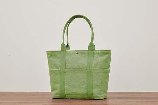 【尾道帆布】コンパクトで丈夫！｜トートバッグ丸（若草）【尾道 はんぷ バッグ トートバッグ かばん 特産品 シンプル ファッション 人気 おすすめ 広島県  尾道市】