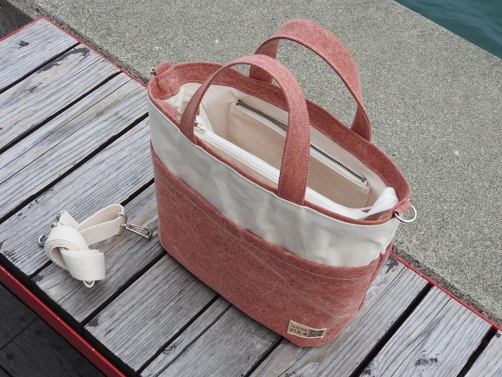 備後浪漫　Toppo-R 紅 2WAY［尾道 帆布鞄 彩工房］【尾道 はんぷ バッグ かばん 特産品 シンプル ファッション 人気 おすすめ 広島県  尾道市】