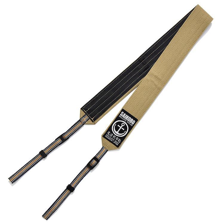 【尾道帆布】X【真田紐】40mm幅 一眼レフ用ショルダーストラップ （カーキ）[尾道 帆布鞄 彩工房]【尾道 はんぷ ネックストラップ 特産品 シンプル ファッション 人気 おすすめ 広島県  尾道市】