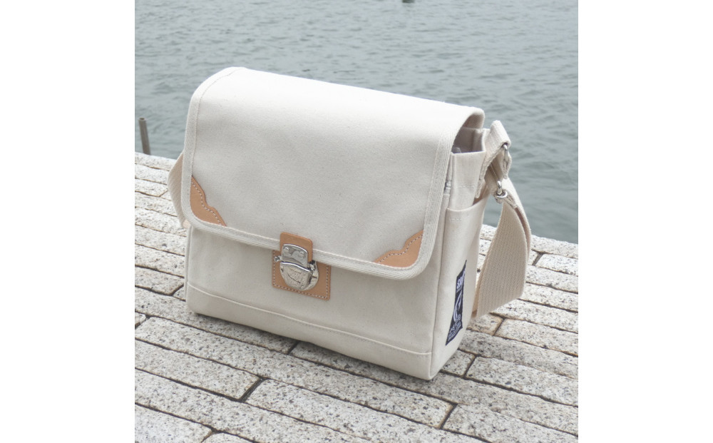 【生成】帆布ショルダー【魁（B5）】　[尾道 帆布鞄 彩工房]