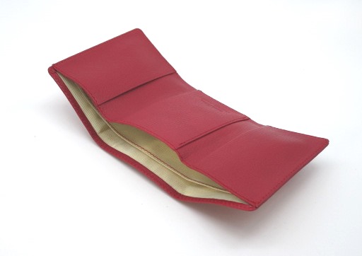 ★【限定20／レッド】コンパクトウォレット【革工房いんのしま 牛革 財布】