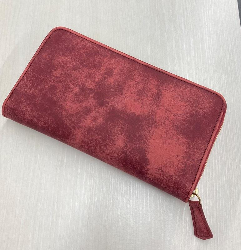 【限定７個】革工房いんのしま　銀すり　長財布　色：ボルドー