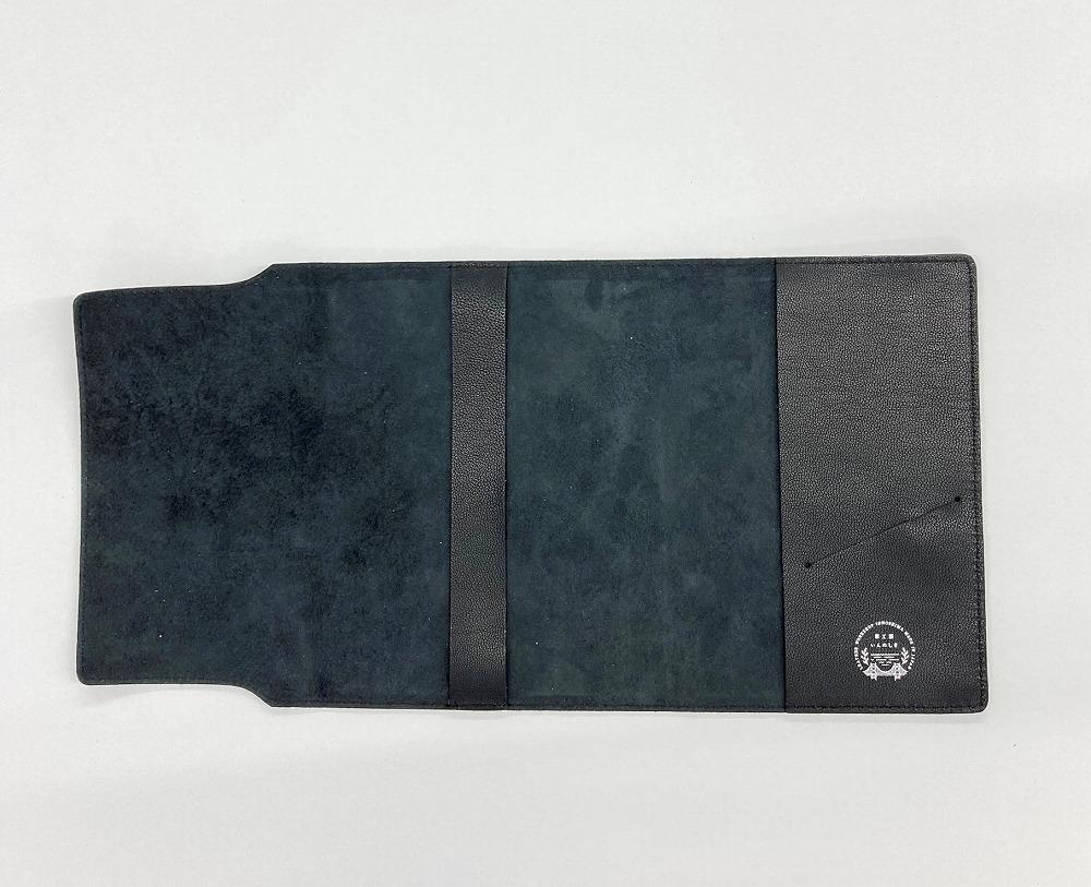 革工房いんのしま山羊革(ゴート)ブックカバー文庫本サイズ(色:ブラック)【レザー 小物 ギフト 贈り物 プレゼント 人気 おすすめ 広島県  尾道市】