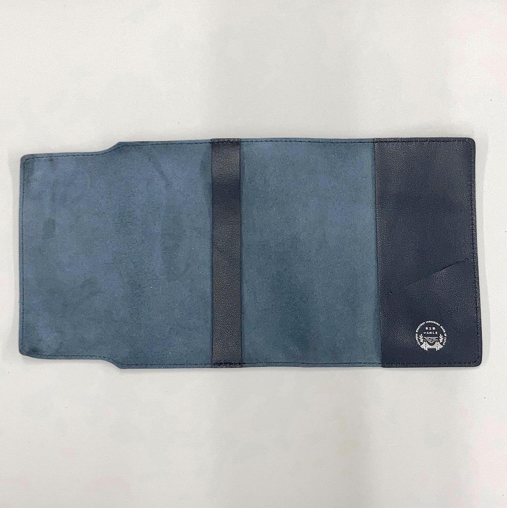 革工房いんのしま山羊革(ゴート)ブックカバー文庫本サイズ(色:紺)【レザー 小物 ギフト 贈り物 プレゼント 人気 おすすめ 広島県  尾道市】