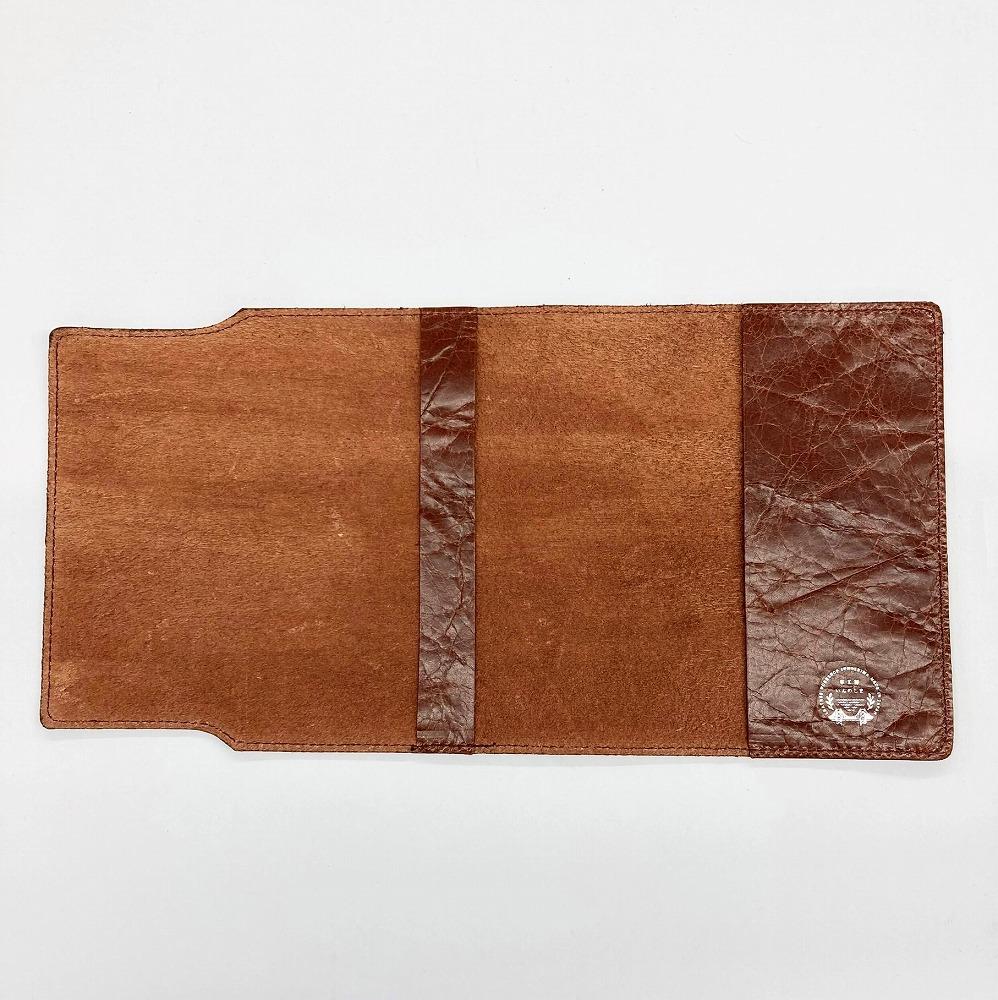 革工房いんのしまシワが楽しめる牛革ブックカバー文庫本サイズ(色:茶)【レザー 小物 ギフト 贈り物 プレゼント 人気 おすすめ 広島県  尾道市】