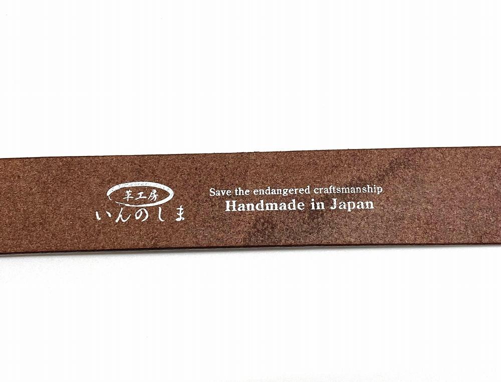 ★(金具タイプE)革工房いんのしま牛革一枚革ベルト【色:チョコ】 M寸【雑貨 日用品 人気 おすすめ】