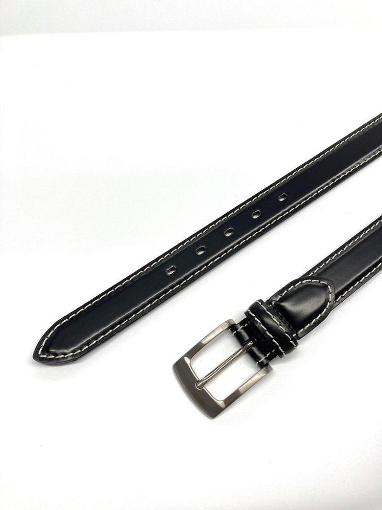 革工房いんのしま 牛革盛上太番手ステッチベルト【色：ブラック】M寸【雑貨 日用品 人気 おすすめ】
