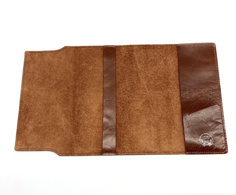 革工房いんのしま シワが楽しめる牛革ブックカバー新書本サイズ(色：茶)【文房具 雑貨 日用品 人気 おすすめ】