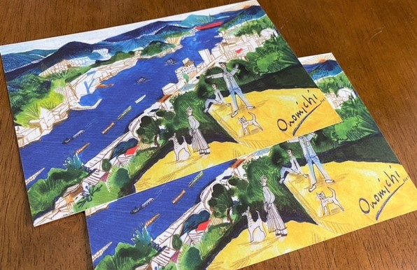 映画の街・尾道の映画館「シネマ尾道」招待券付ポストカード２枚＋オリジナルボールペン、手拭い【映画 チケット 券 招待券 入場券 シネマ 広島県 尾道市】