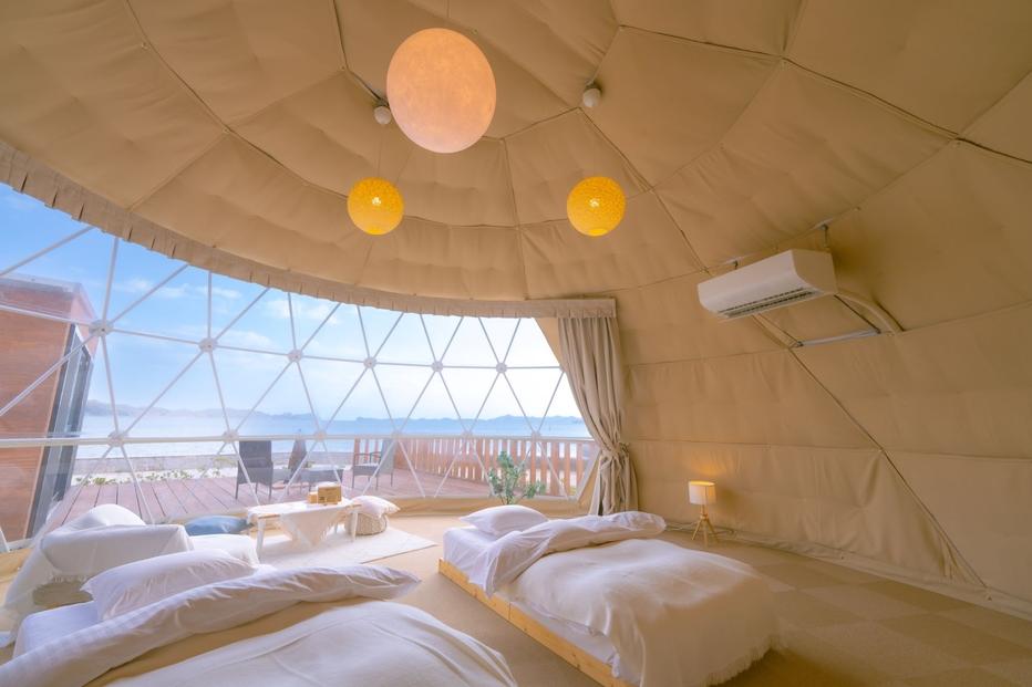 グランドーム瀬戸内しまなみ　グランピング宿泊ギフト券（9000円分）【宿泊券 旅行 クーポン チケット トラベル しまなみ海道 リゾート グランピング 広島県 尾道市】