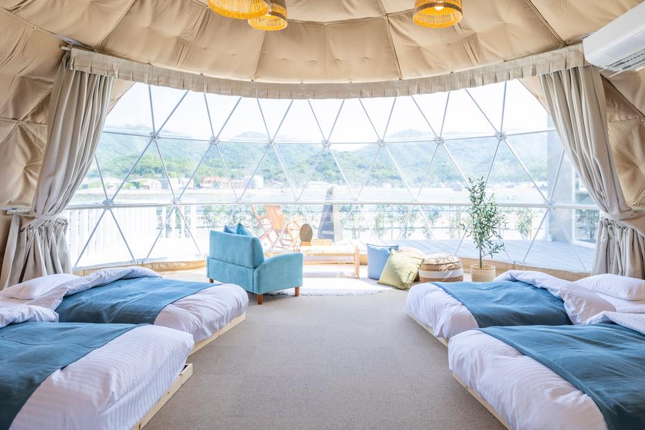 グランヴィレッジ瀬戸内しまなみ　グランピング宿泊ギフト券（9000円分）【宿泊券 旅行 クーポン チケット トラベル しまなみ海道 リゾート グランピング 広島県 尾道市】