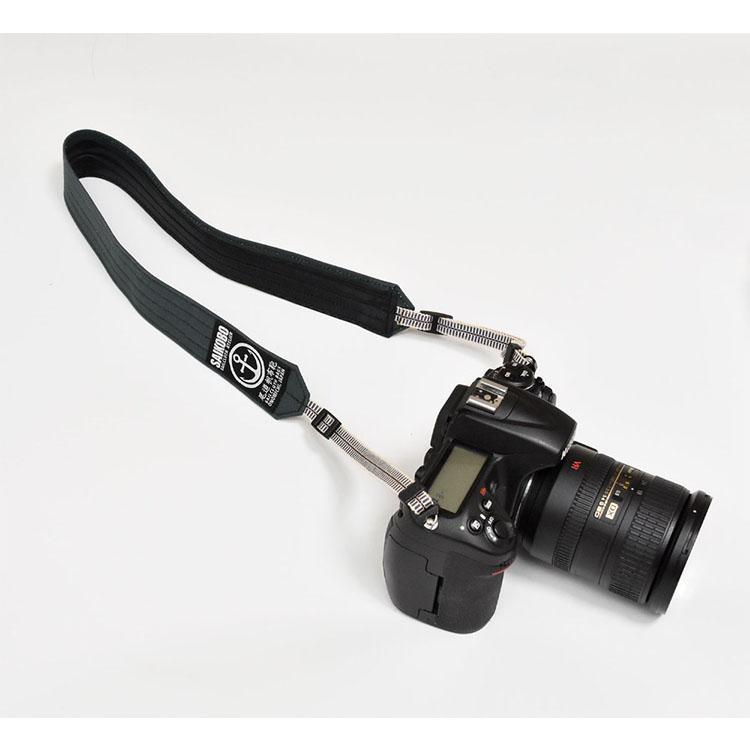 【尾道帆布】X【真田紐】40mm幅 一眼レフ用ネックストラップ（水色）[尾道 帆布鞄 彩工房]【尾道 はんぷ ネックストラップ 特産品 シンプル ファッション 人気 おすすめ 広島県  尾道市】