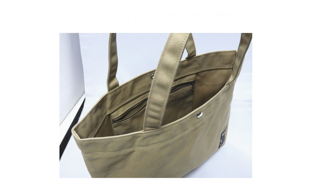 TR-B4肩掛けトート（Ｂ4対応）カーキ［尾道 帆布鞄 彩工房］